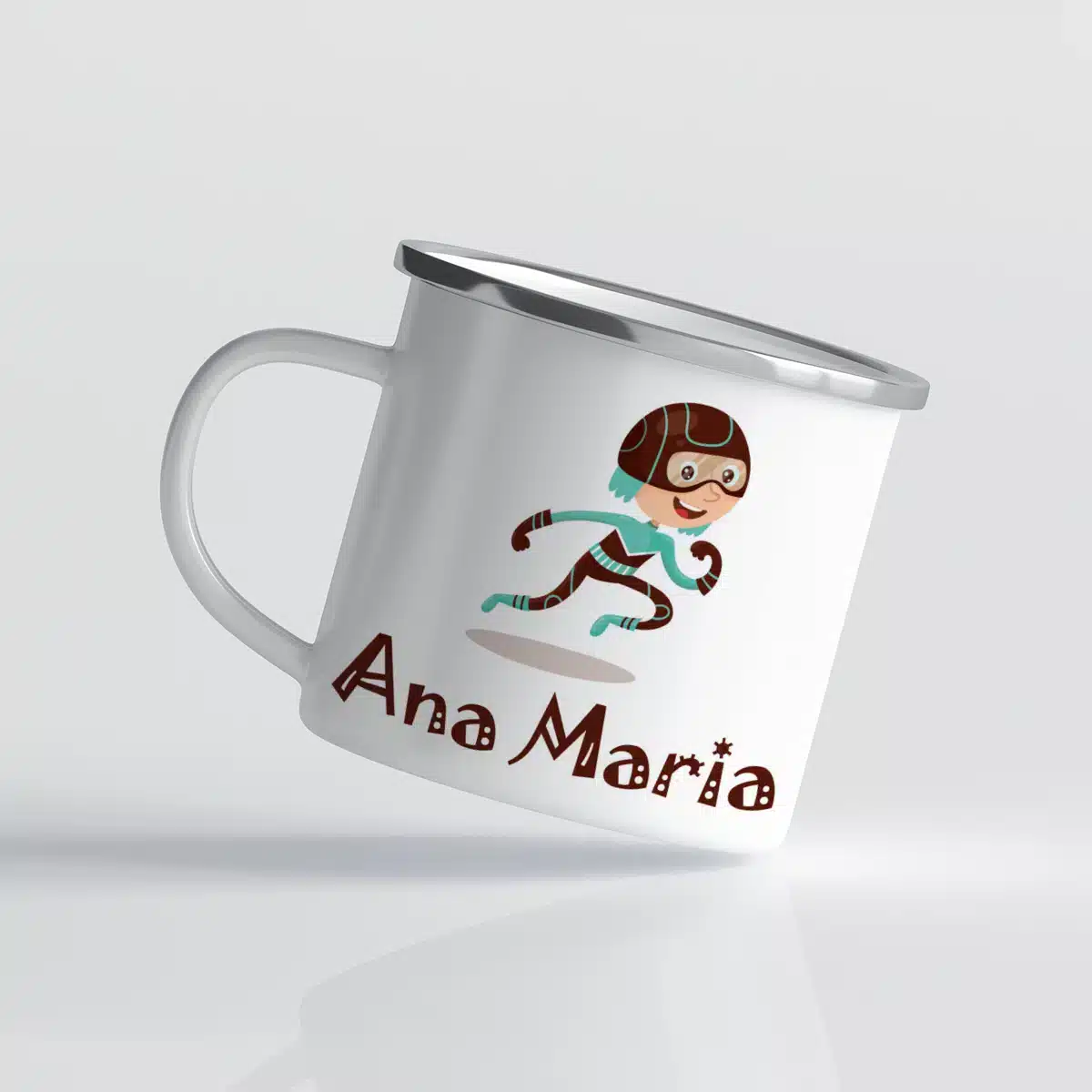 Cana cu super eroina pentru fete - personalizata cu nume