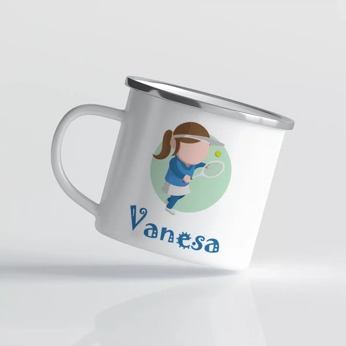 Cana pentru fete, tenis - personalizata cu nume