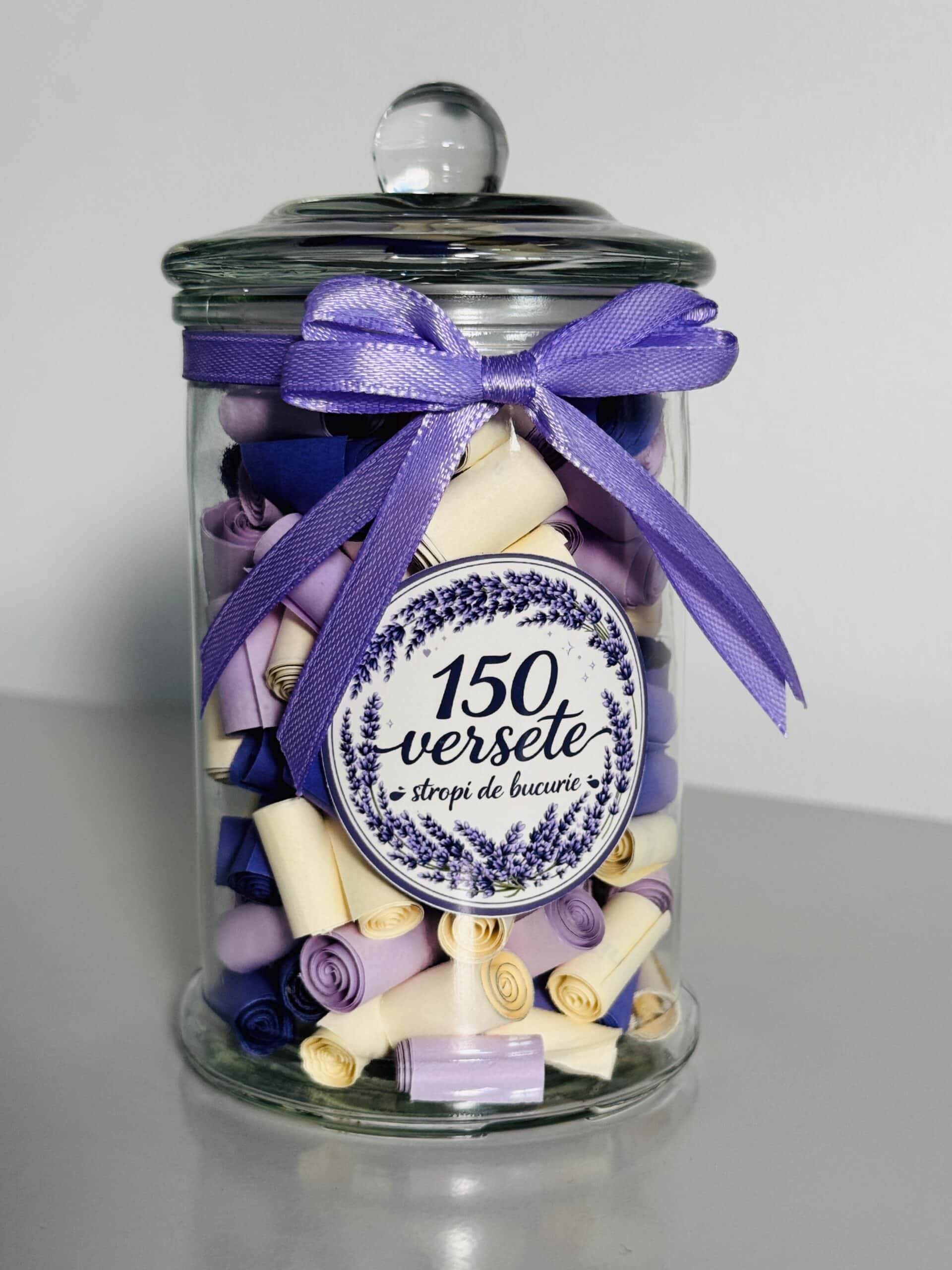 Borcan cu 150 versete biblice, versete biblice de încurajare, mov