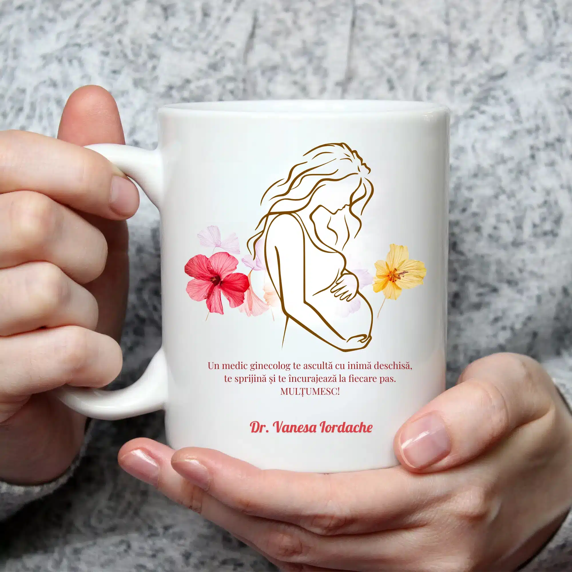 Cadou doctor ginecolog - Cana personalizata
