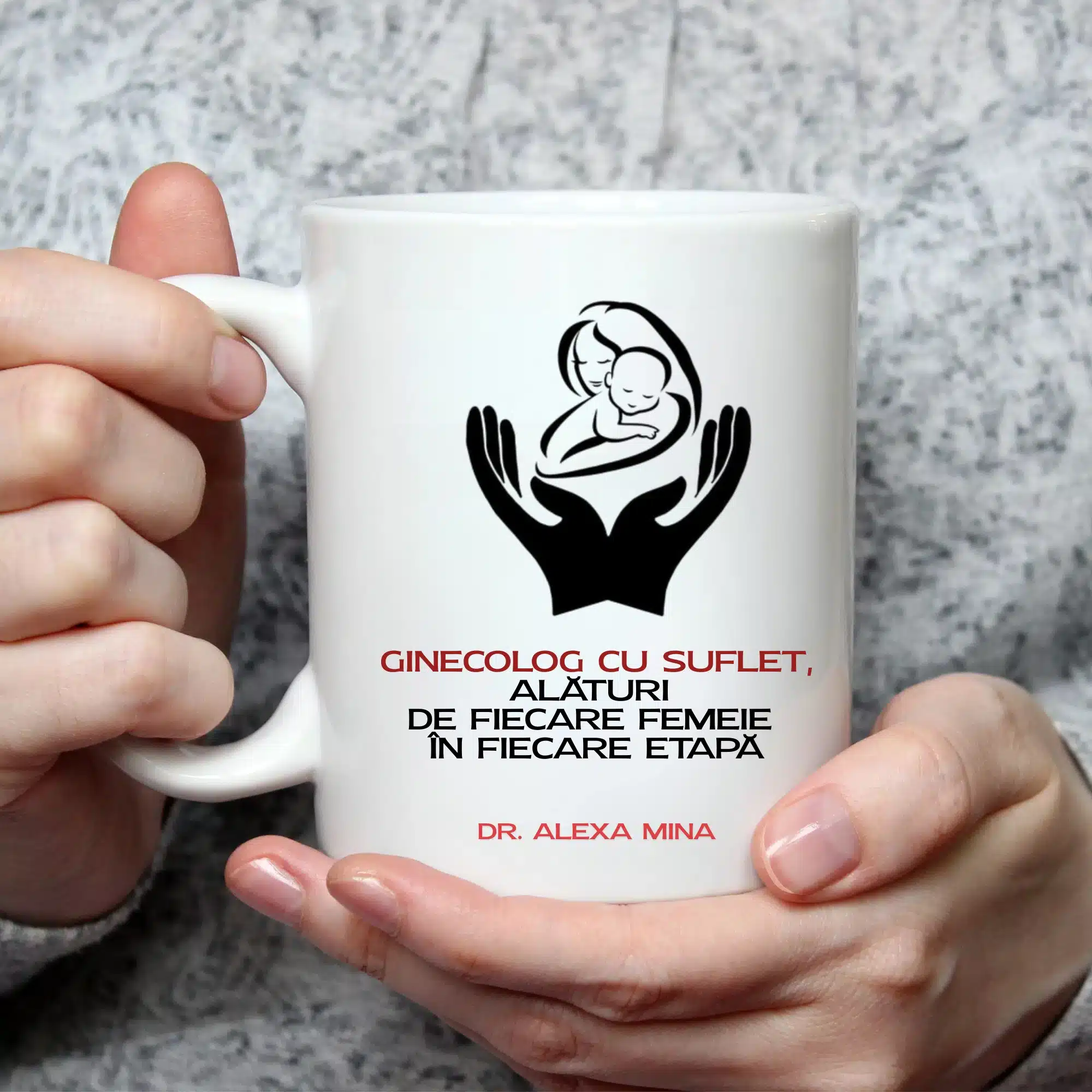 Cadou medic ginecolog - Cana personalizata