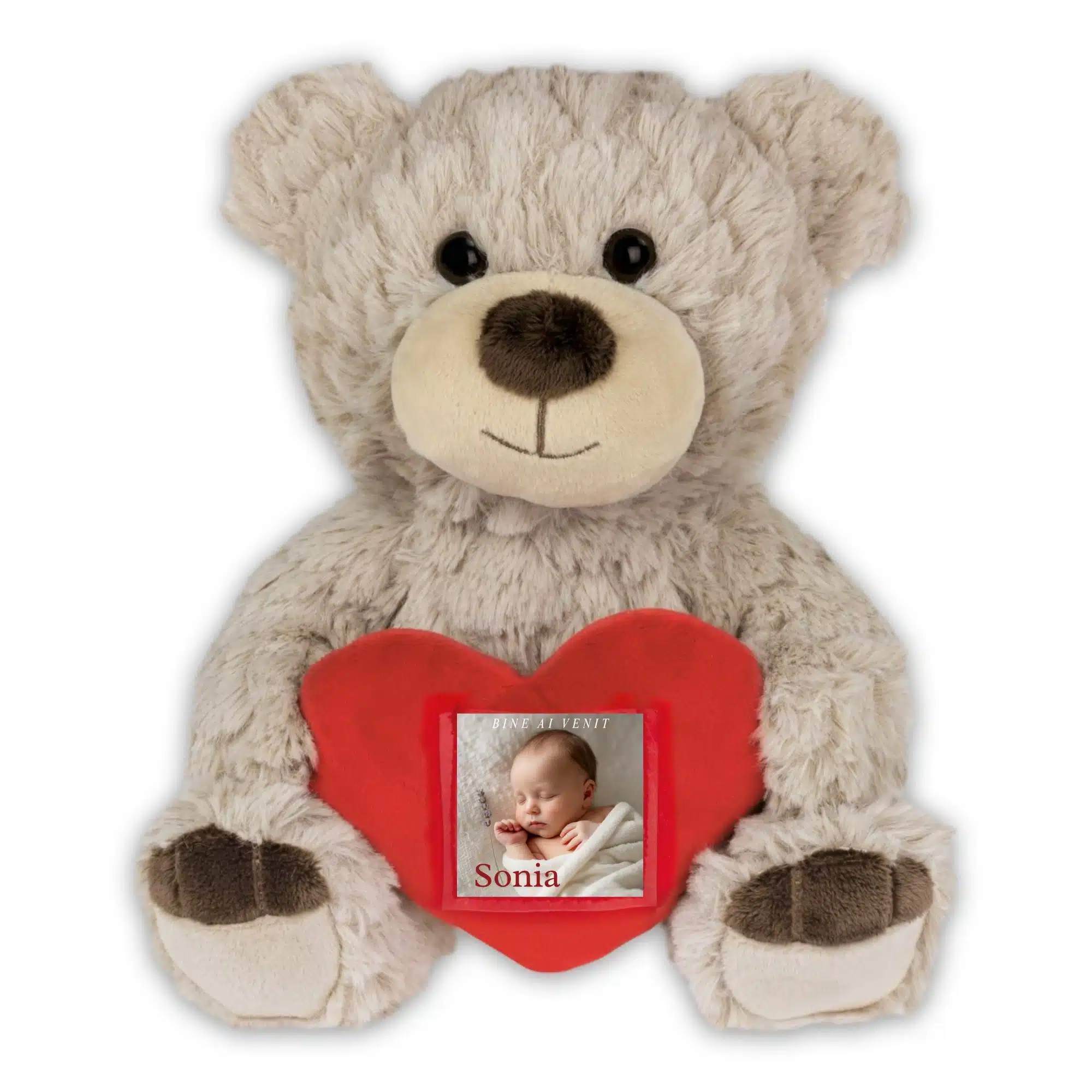 Urs de plus - Cadou personalizat bebe, fete