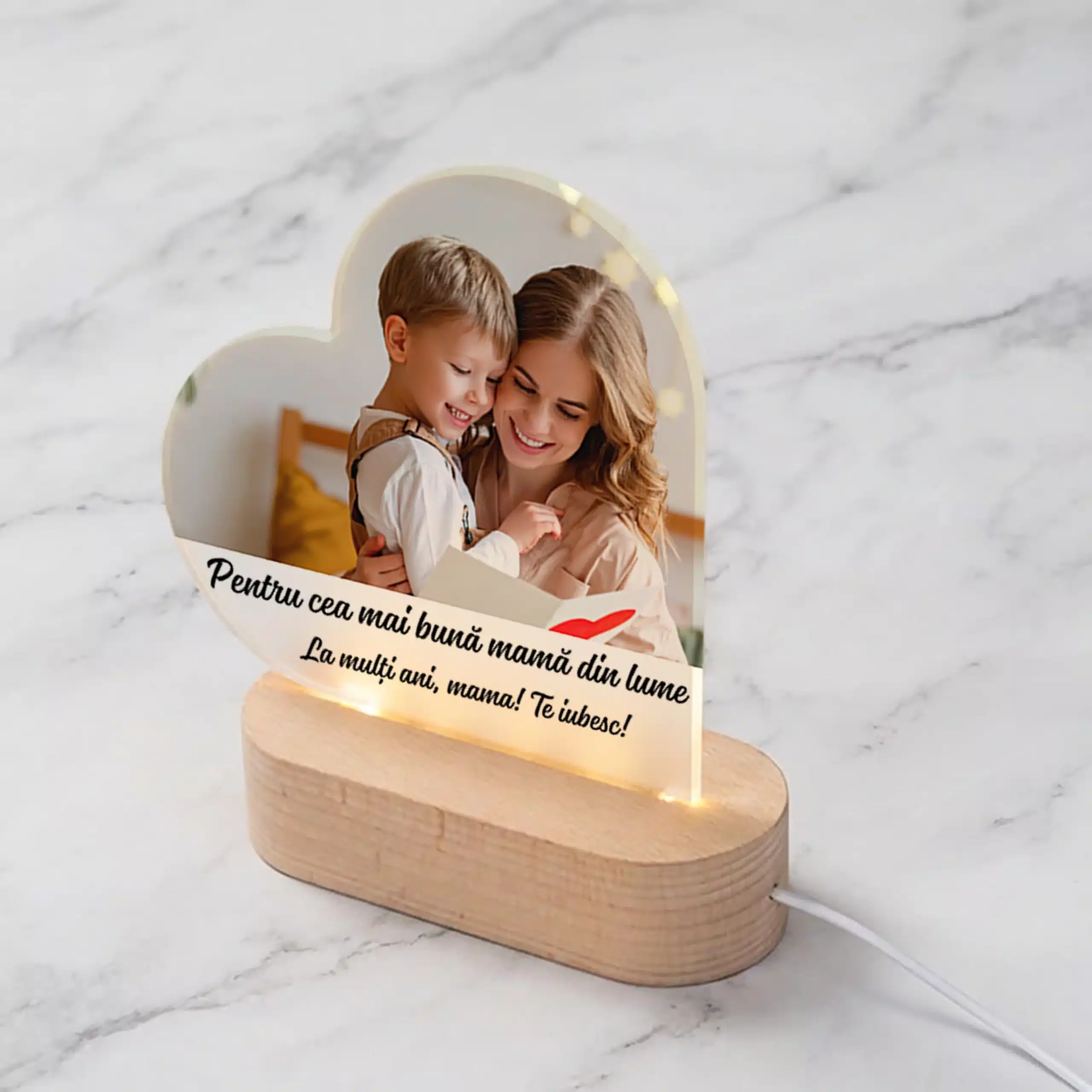 Cadou de ziua mamei - Lampa 3d personalizata