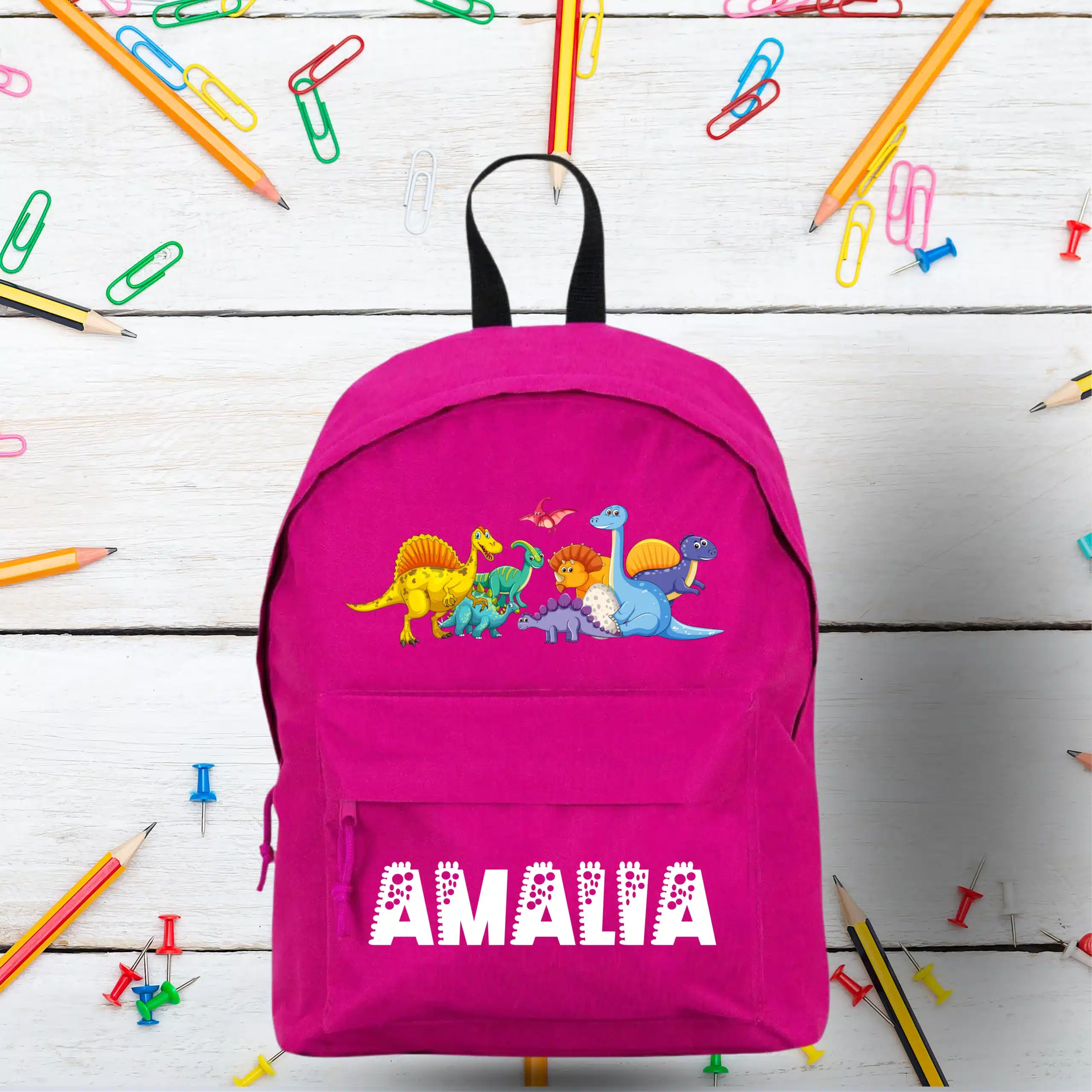 Ghiozdan personalizat scoala, roz - Cadou fata
