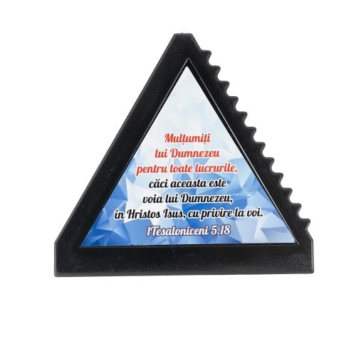 Racleta gheață - neagră  "Mulțumiți lui Dumnezeu pentru toate lucrurile..." (1Tesaloniceni 5:18)