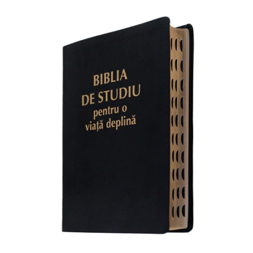 Biblia de studiu pentru o viata deplina, coperta PU neagra