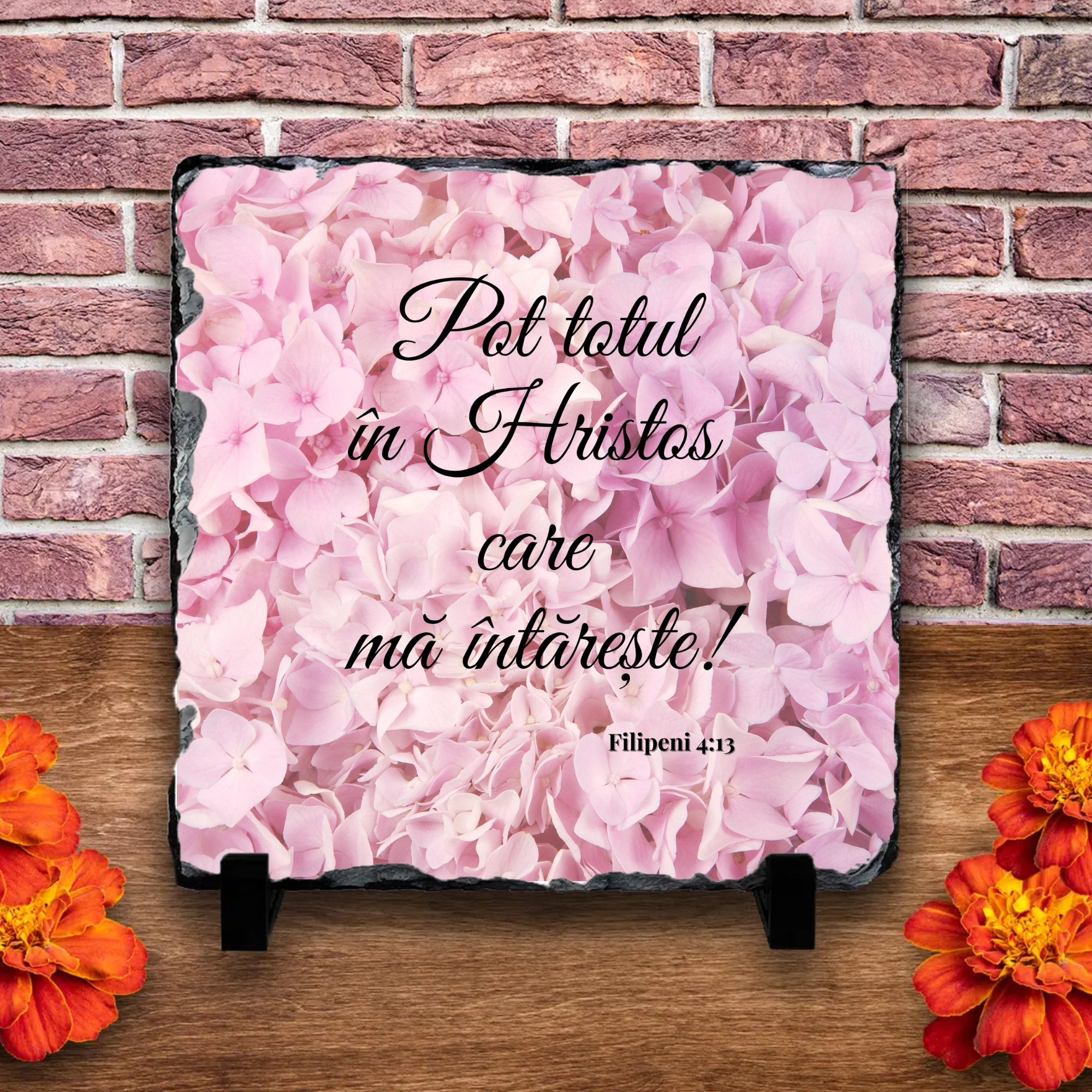 Placă ardezie, verset biblic - Filipeni 4:13
