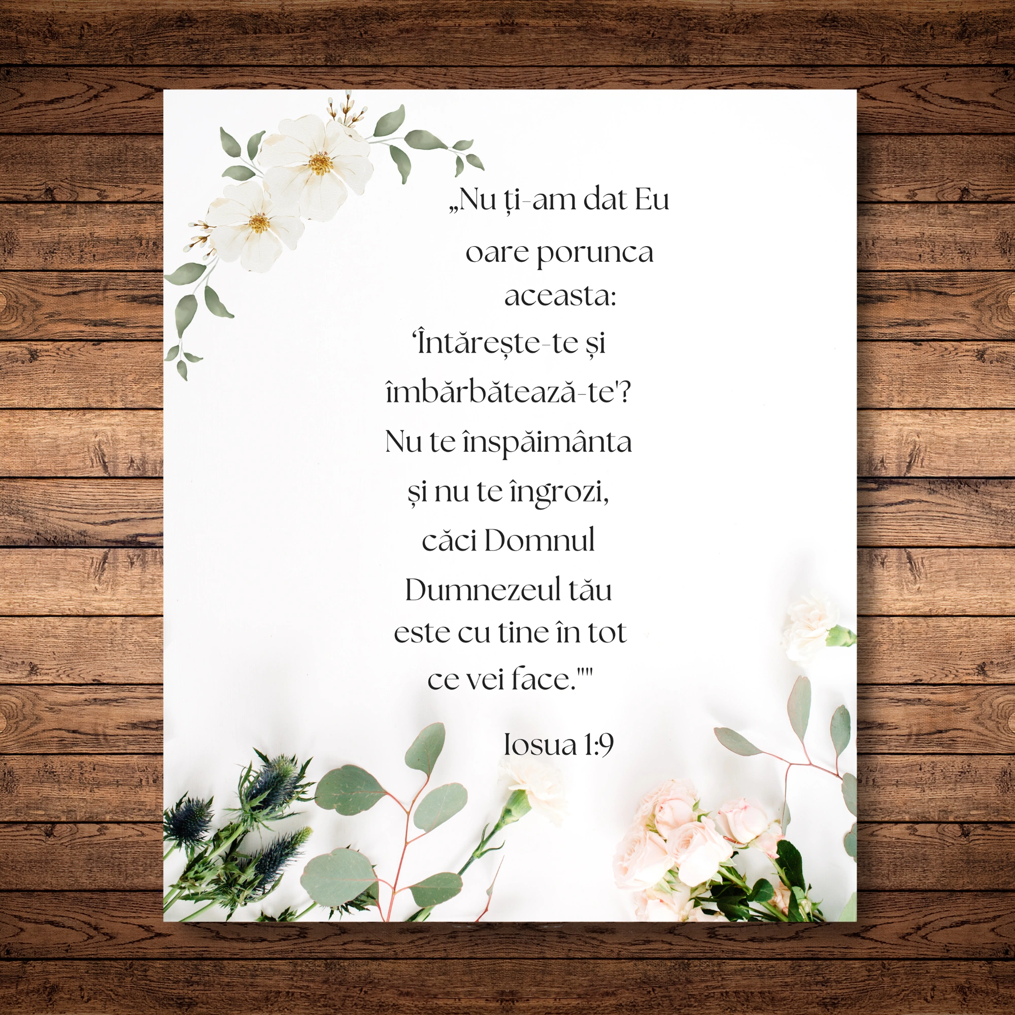 Tablou canvas, verset din Biblie - Iosua 1:9