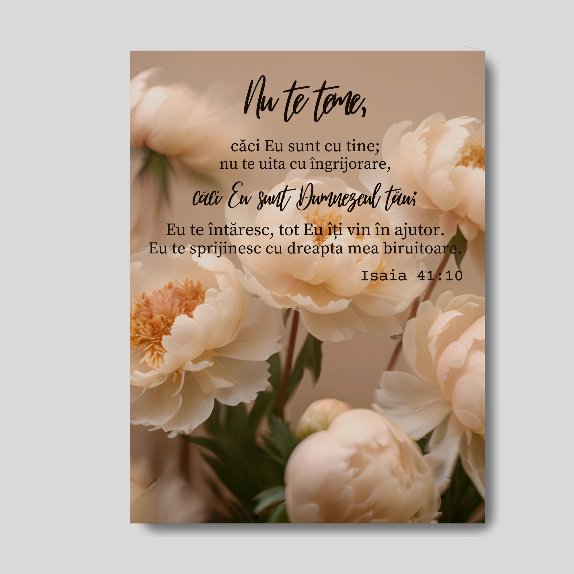 Tablou canvas, verset din Biblie - Isaia 41:10