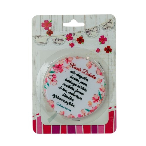 Magnet ceramic cu mesaj creștin - "Roada Duhului este: dragostea, bucuria..." (Galateni 5:22-23)