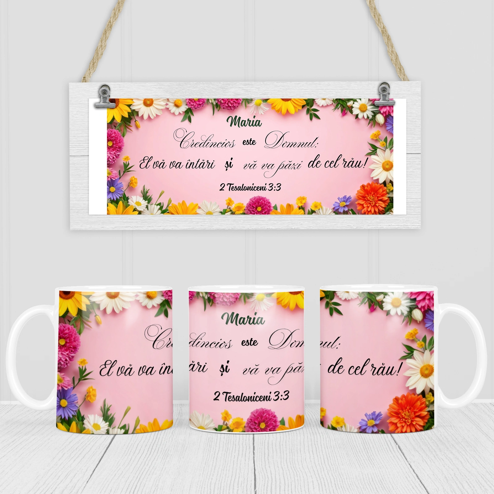 Cana cu verset biblic, cadou crestin - 2 Tesaloniceni 3:3