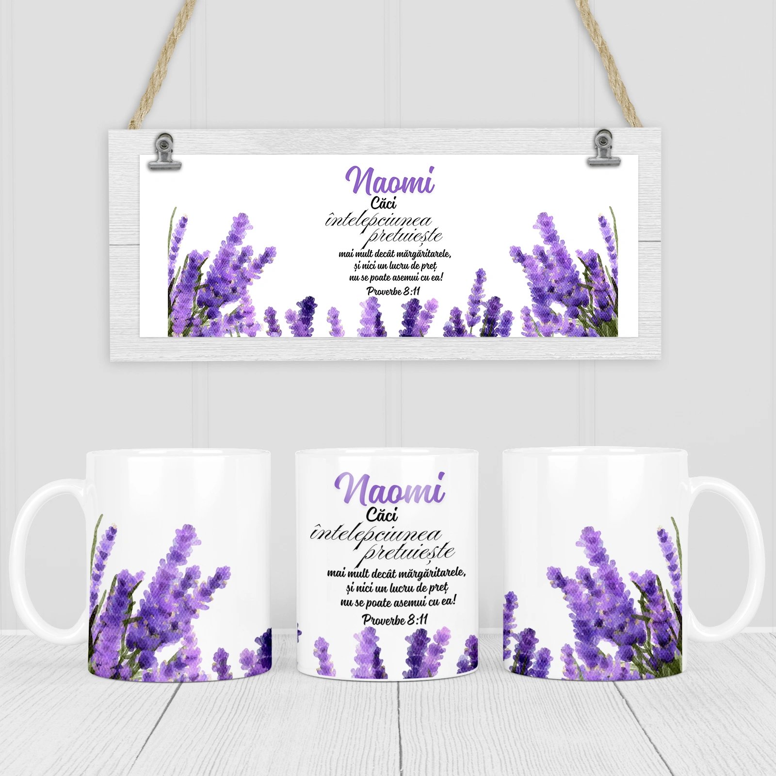 Cana personalizata cu verset biblic, cadou crestin - Proverbe 8:11