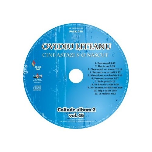 CD Ovidiu Liteanu (Colinde) - Cine astazi S-a nascut? vol.16