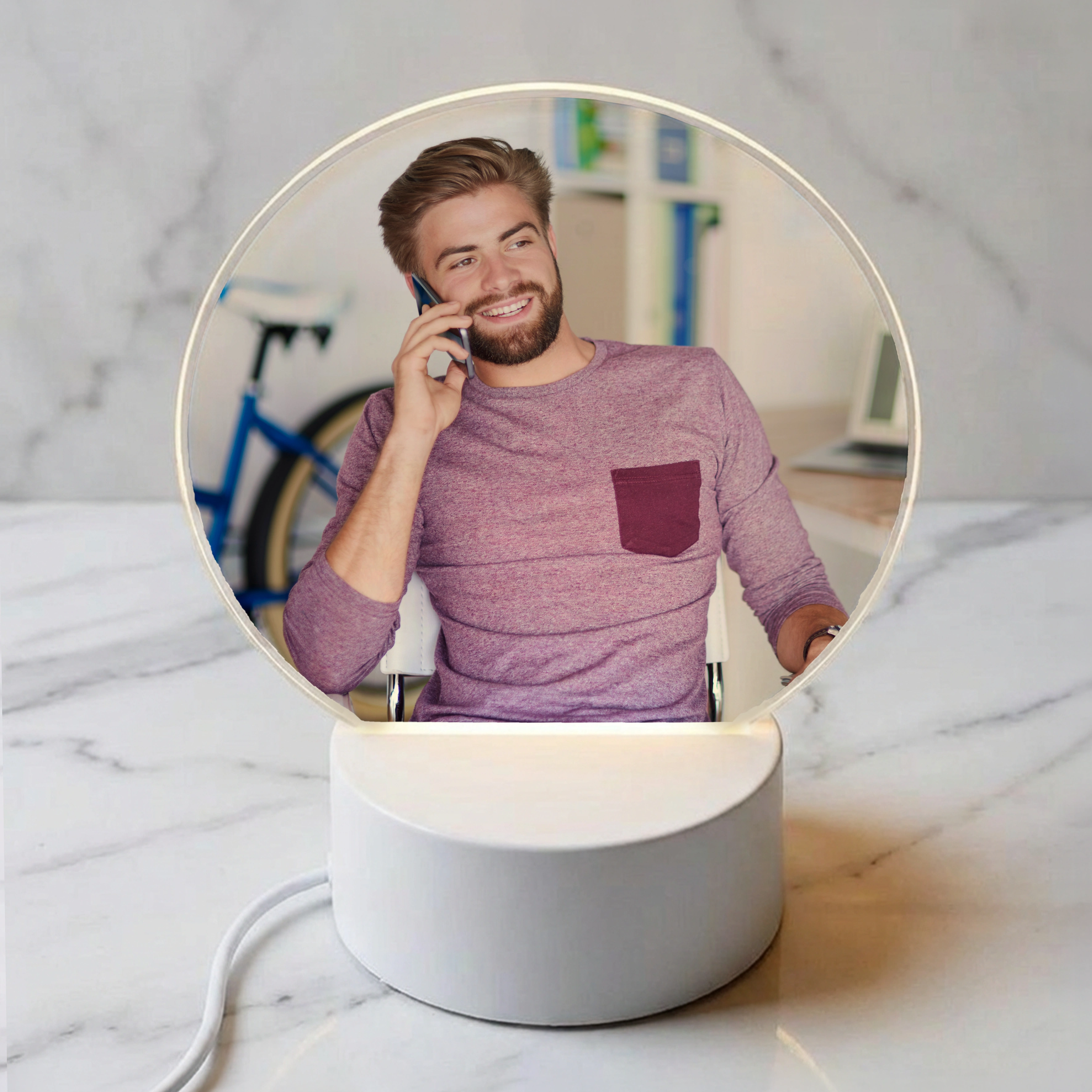 Lampa led personalizata cu poza - cadou pentru barbati