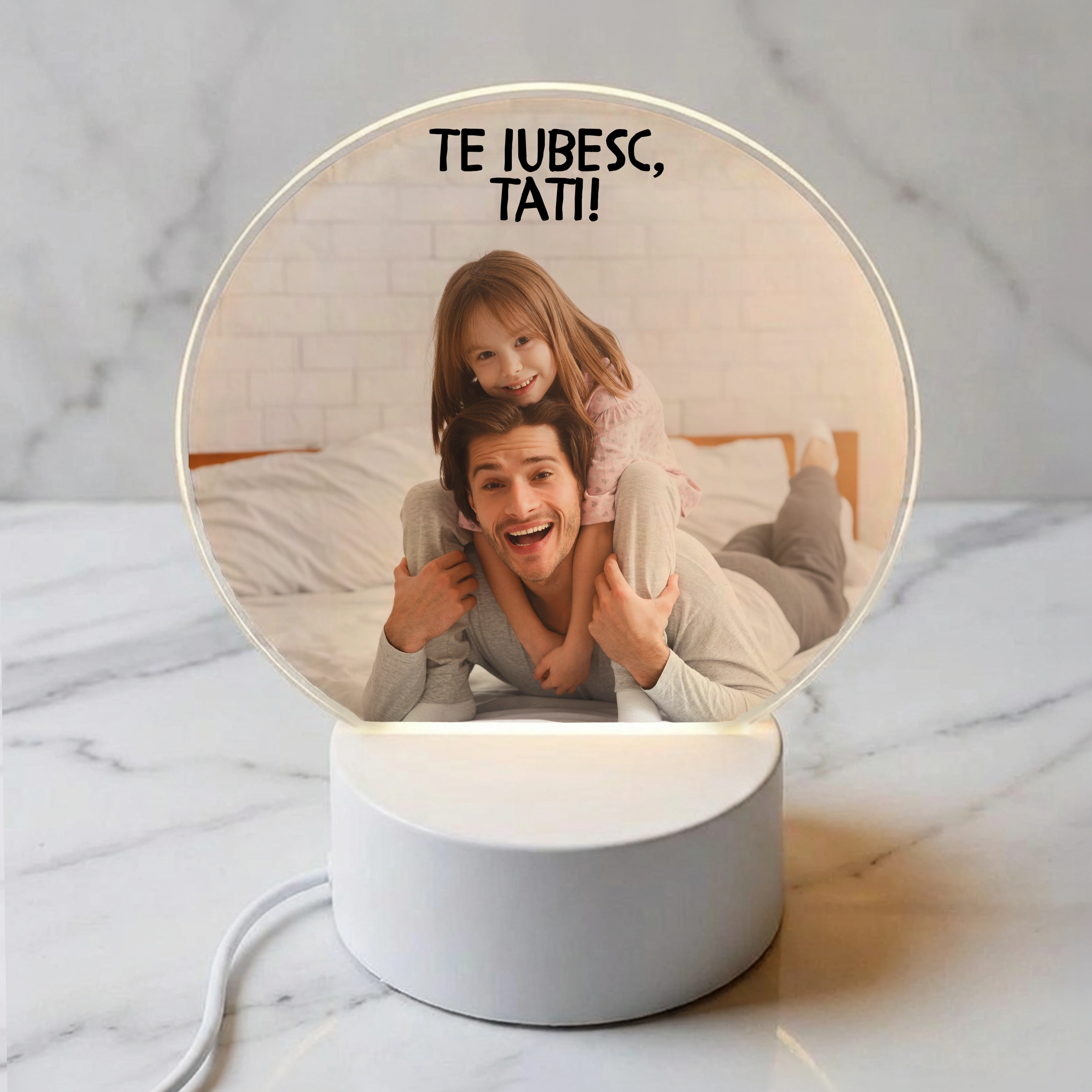 Lampa led personalizata cu poza - cadou tata