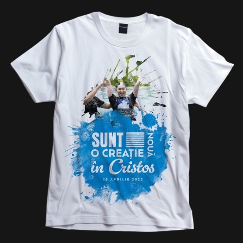 Tricou crestin personalizat cu poză și dată - Botez