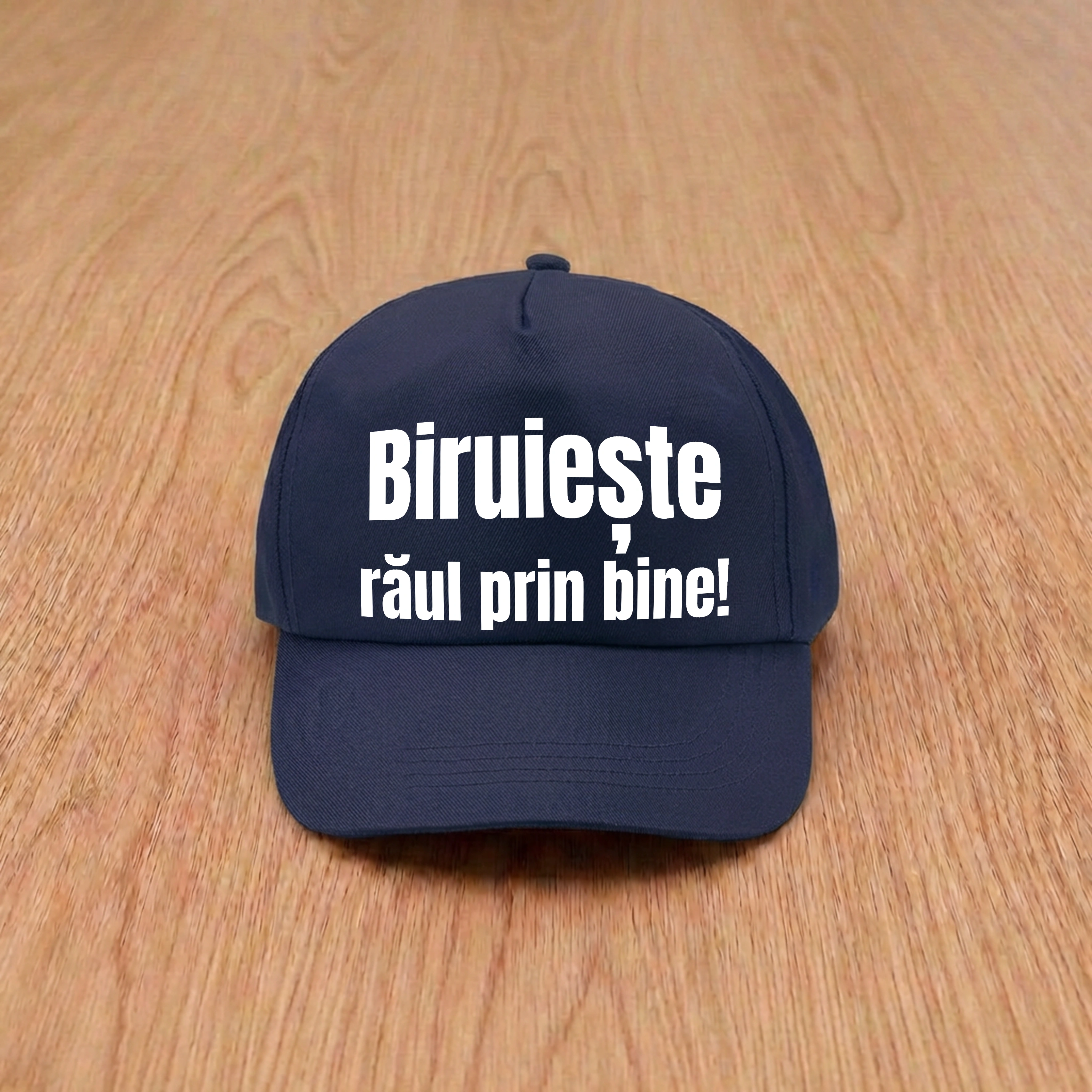 Sapca bleumarin, mesaj biblic - Biruieste raul prin bine!