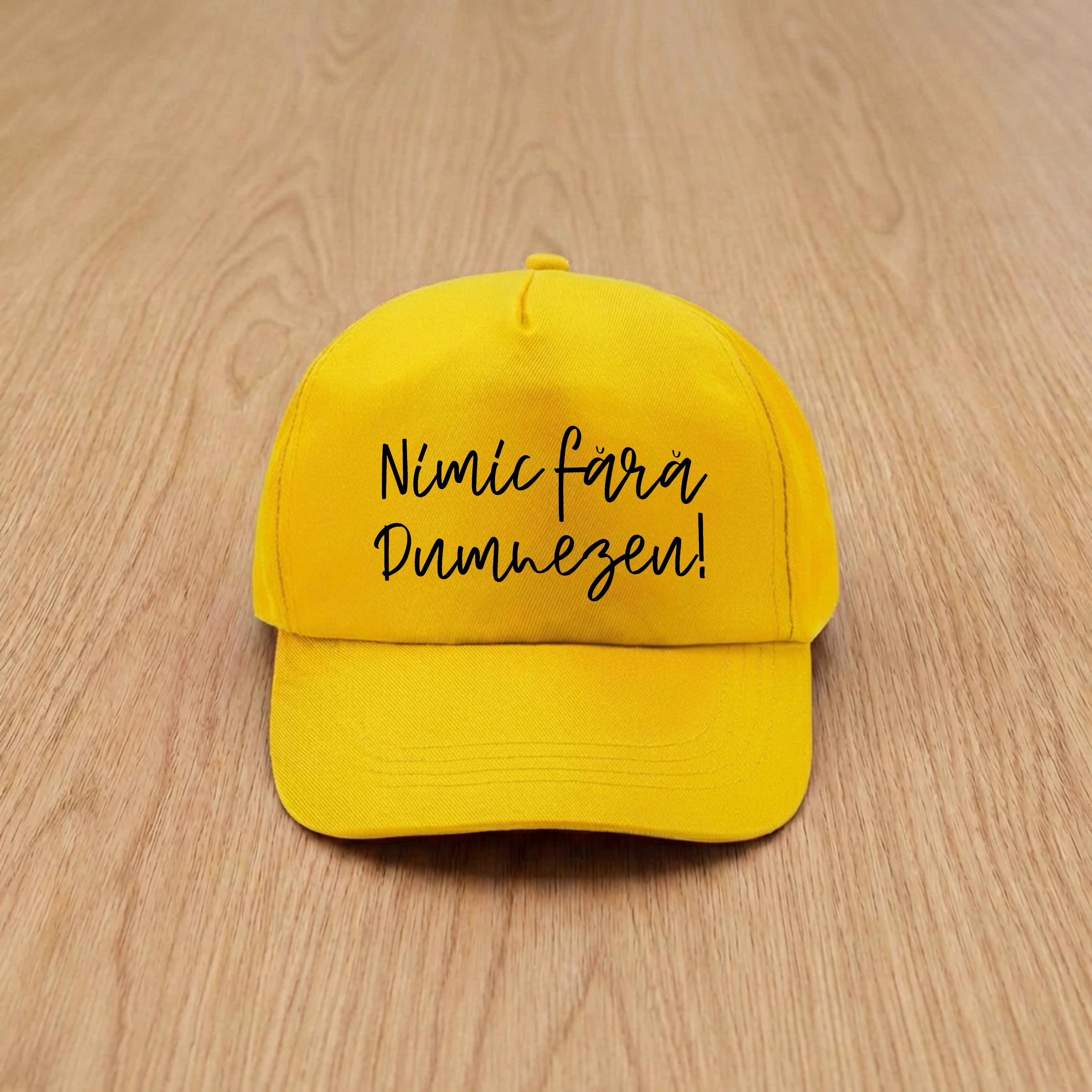 Sapca galbena, mesaj crestin - Nimic fara Dumnezeu!