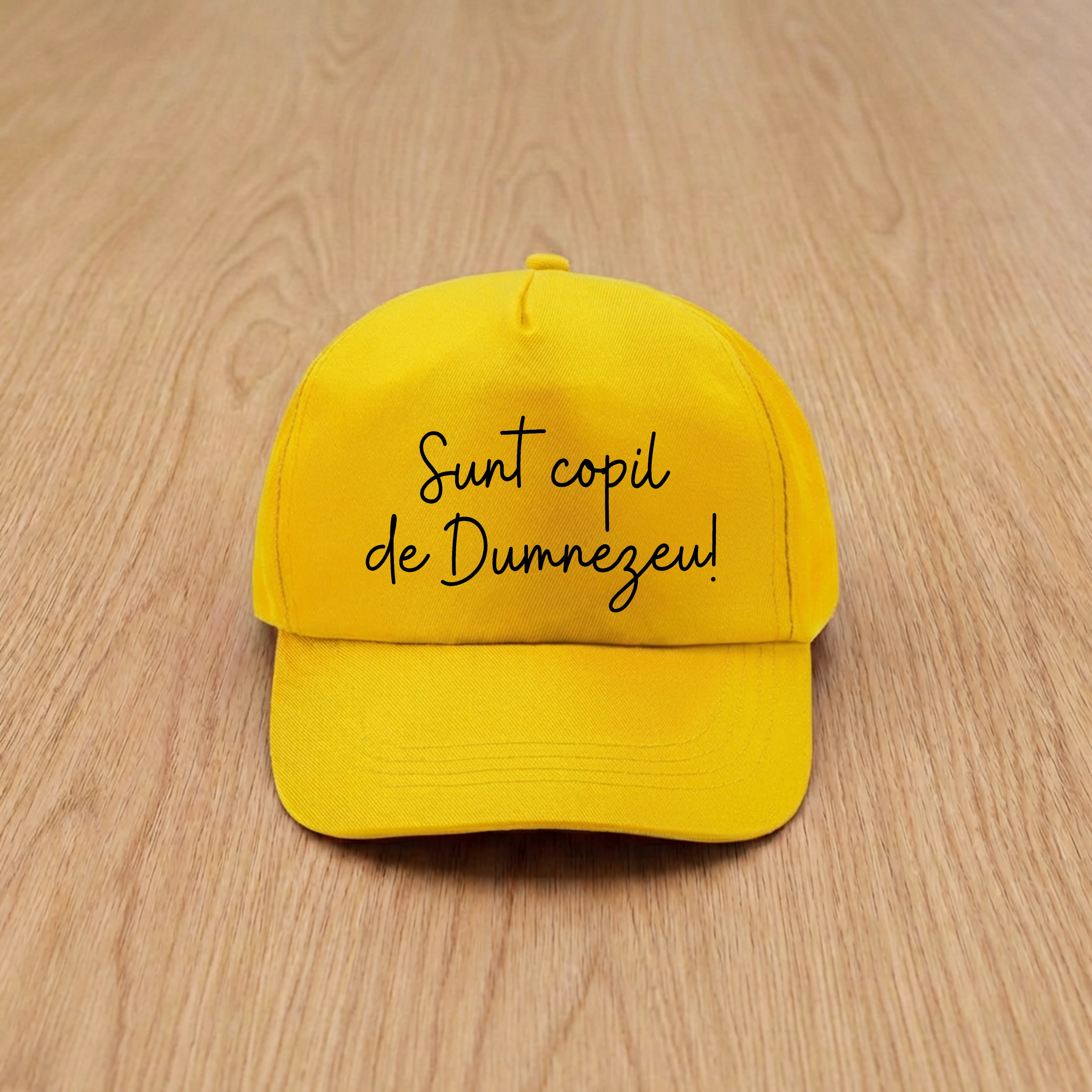 Sapca galbena, mesaj crestin - Sunt copil de Dumnezeu!